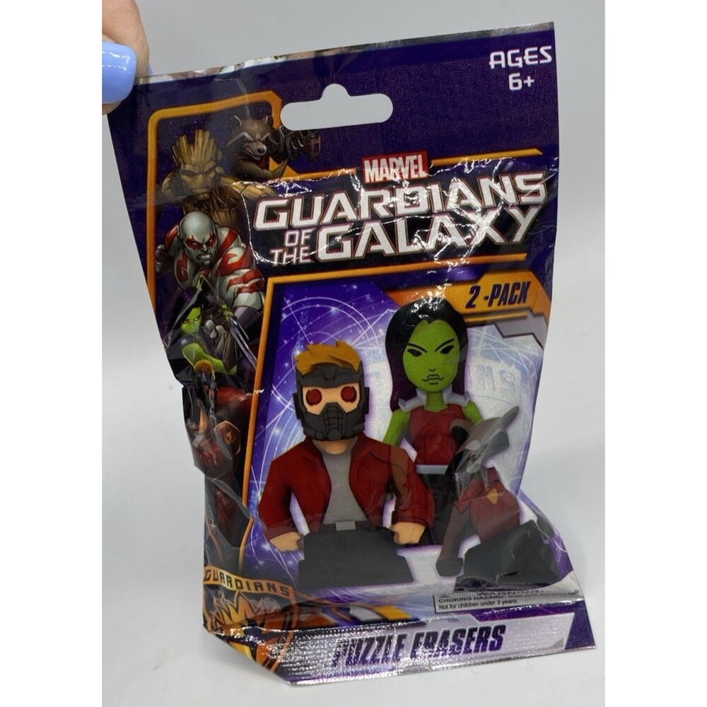 Marvel Guardians Of The Galaxy 2 Pack Puzzle Erasers Bullsitoy Sealed